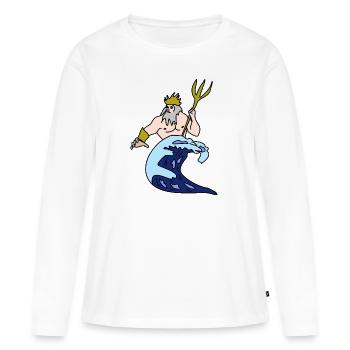 Sternzeichen Wassermann - Frauen Premium Bio Langarmshirt - Weiß - Vorne - Julia (174cm)