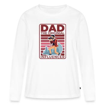 Dad: The original influencer - Women's Premium Organic Long Sleeve Shirt - white - Front - Julia (174cm)