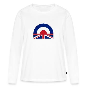 British Mod - Women's Premium Organic Long Sleeve Shirt - white - Front - Julia (174cm)