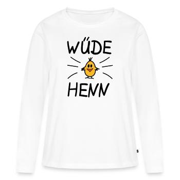 Wüde Henn - Frauen Premium Bio Langarmshirt - Weiß - Vorne - Julia (174cm)