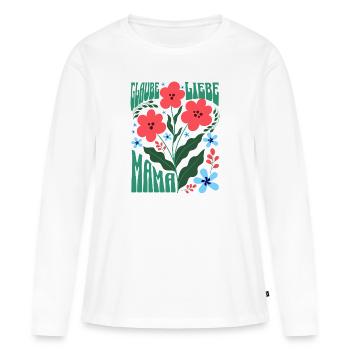 Christliche Mama Glaube Liebe Hoffnung Geschenk - Frauen Premium Bio Langarmshirt - Weiß - Vorne - Julia (174cm)