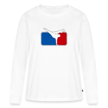 break dance - T-shirt manches longues Premium bio Femme - blanc - Devant - Julia (174cm)