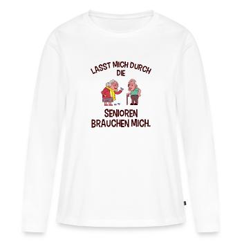 Altenpflege Pfleger - Frauen Premium Bio Langarmshirt - Weiß - Vorne - Julia (174cm)