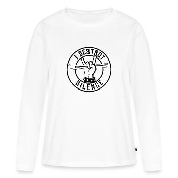 Drummer drumsticks - Women's Premium Organic Long Sleeve Shirt - white - Front - Julia (174cm)