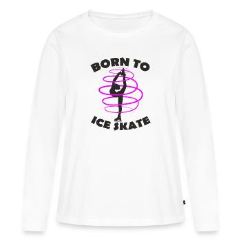 figure skater - Women's Premium Organic Long Sleeve Shirt - white - Front - Julia (174cm)