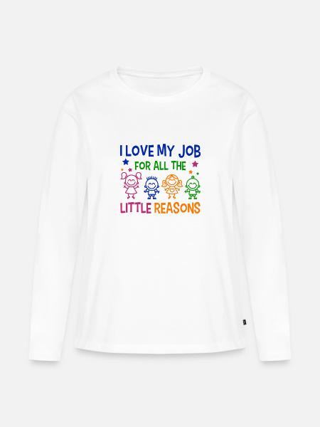 Erzieher Erzieherin - Frauen Premium Bio Langarmshirt - Weiß