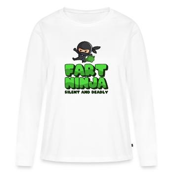 Fart ninja - Women's Premium Organic Long Sleeve Shirt - white - Front - Julia (174cm)