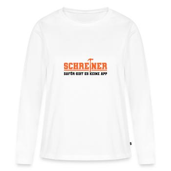 Schreiner - Frauen Premium Bio Langarmshirt - Weiß - Vorne - Julia (174cm)