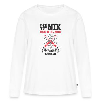 Drachenboot - Frauen Premium Bio Langarmshirt - Weiß - Vorne - Julia (174cm)
