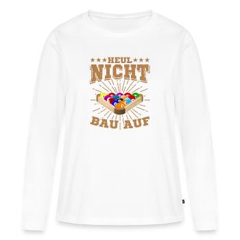 Billard - Frauen Premium Bio Langarmshirt - Weiß - Vorne - Julia (174cm)