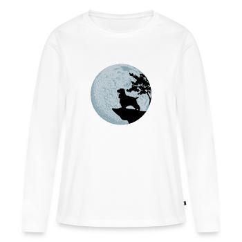 Cocker Spaniel - Frauen Premium Bio Langarmshirt - Weiß - Vorne - Julia (174cm)