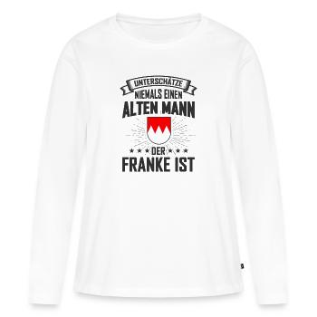 Franken - Frauen Premium Bio Langarmshirt - Weiß - Vorne - Julia (174cm)