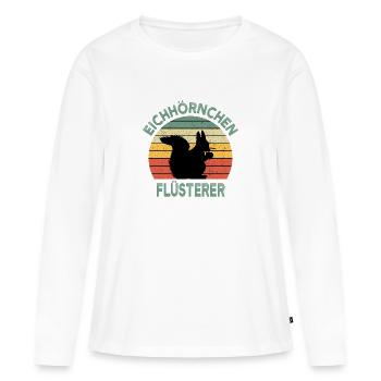 Eichhörnchen - Frauen Premium Bio Langarmshirt - Weiß - Vorne - Julia (174cm)
