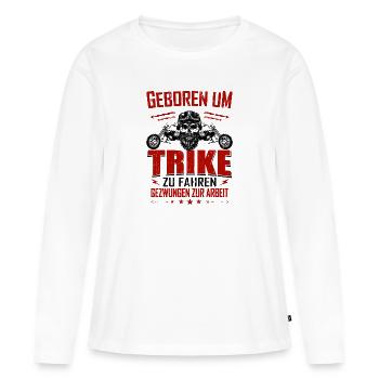Trike - Frauen Premium Bio Langarmshirt - Weiß - Vorne - Julia (174cm)