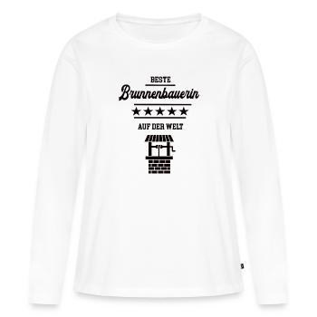 Beste Brunnenbauerin Meisterin Chefin Brunnenbauer - Frauen Premium Bio Langarmshirt - Weiß - Vorne - Julia (174cm)