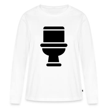 toilette - T-shirt manches longues Premium bio Femme - blanc - Devant - Julia (174cm)