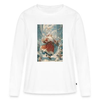 Weihnachtsmannparade in Frost City - Frauen Premium Bio Langarmshirt - Weiß - Vorne - Julia (174cm)