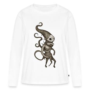 BUG #5 - dark hell - Women's Premium Organic Long Sleeve Shirt - white - Front - Julia (174cm)