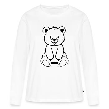 Bear Bear - Women's Premium Organic Long Sleeve Shirt - white - Front - Julia (174cm)
