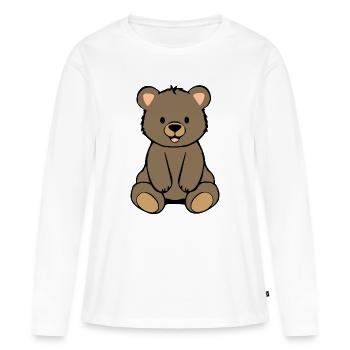Bear Bear - Women's Premium Organic Long Sleeve Shirt - white - Front - Julia (174cm)