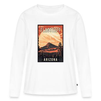 Erleben Sie die landschaftliche Schönheit von Flagstaff in Arizona - Frauen Premium Bio Langarmshirt - Weiß - Vorne - Julia (174cm)