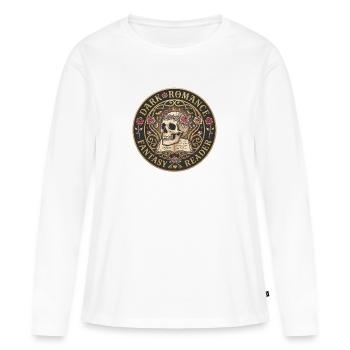 Romance sombre - T-shirt manches longues Premium bio Femme - blanc - Devant - Julia (174cm)