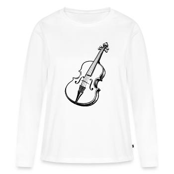 cello - Women's Premium Organic Long Sleeve Shirt - white - Front - Julia (174cm)