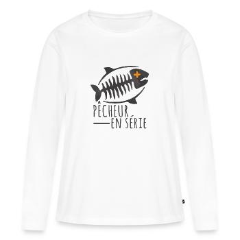 Serial fisherman - Women's Premium Organic Long Sleeve Shirt - white - Front - Julia (174cm)