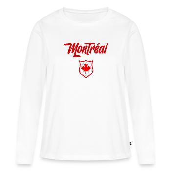 Montreal - Women's Premium Organic Long Sleeve Shirt - white - Front - Julia (174cm)