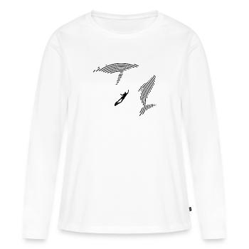 Tauchen mit Walen - Frauen Premium Bio Langarmshirt - Weiß - Vorne - Julia (174cm)
