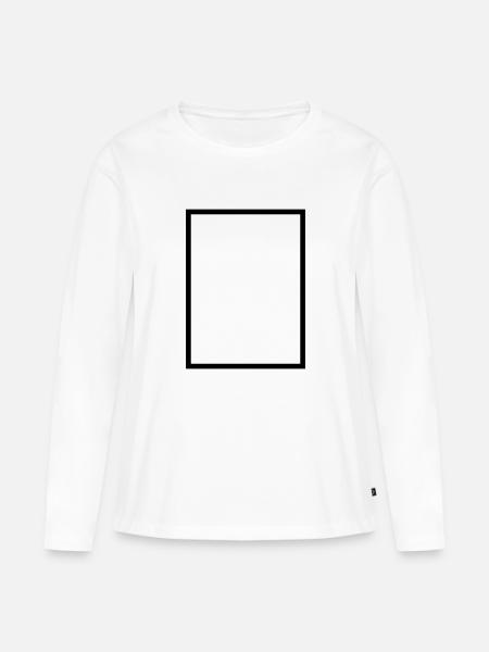 Rechteck - Frauen Premium Bio Langarmshirt - Weiß