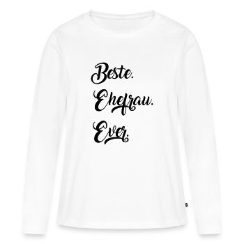 Ehefrau - Frauen Premium Bio Langarmshirt - Weiß - Vorne - Julia (174cm)