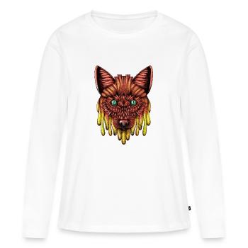 Renard en fusion - T-shirt manches longues Premium bio Femme - blanc - Devant - Julia (174cm)