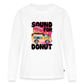 Ton für Donut - Frauen Premium Bio Langarmshirt - Weiß - Vorne - Julia (174cm)