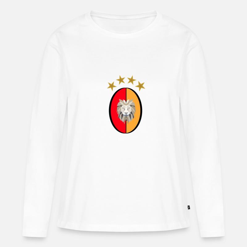 GS - Gala - Aslan - Leo - Maglia a maniche lunghe ecologica premium da donna - bianco