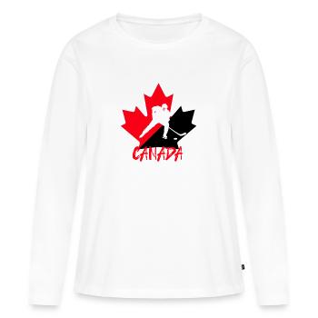 Canada National Team Hockey - Women's Premium Organic Long Sleeve Shirt - white - Front - Julia (174cm)