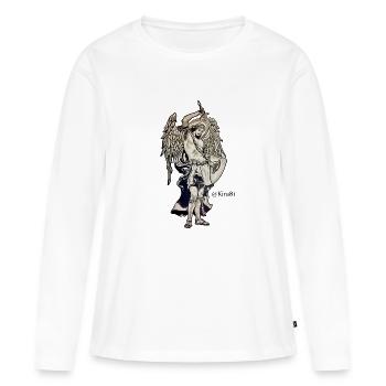 Erzengel Michele - Frauen Premium Bio Langarmshirt - Weiß - Vorne - Julia (174cm)