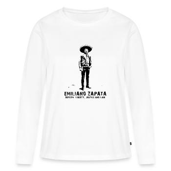 Emiliano Zapata - Women's Premium Organic Long Sleeve Shirt - white - Front - Julia (174cm)