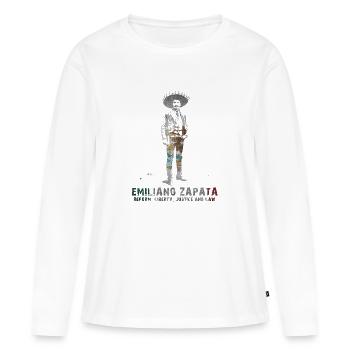 Emiliano Zapata - Women's Premium Organic Long Sleeve Shirt - white - Front - Julia (174cm)