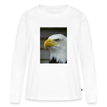 American Bald Eagle - Women's Premium Organic Long Sleeve Shirt - white - Front - Julia (174cm)