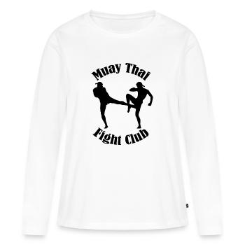Muay Thai Fight Club - T-shirt manches longues Premium bio Femme - blanc - Devant - Julia (174cm)