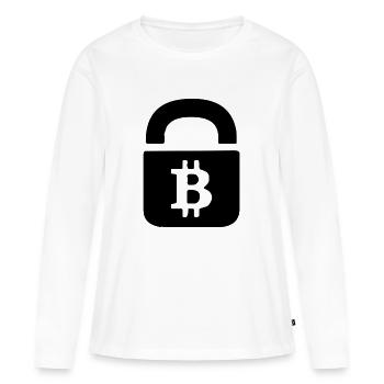Bitcoin block - Women's Premium Organic Long Sleeve Shirt - white - Front - Julia (174cm)