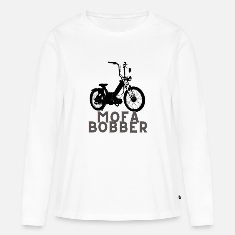 Mofabber / Moped / Moped - Women's Premium Organic Long Sleeve Shirt - white