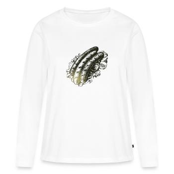 Wurst - Frauen Premium Bio Langarmshirt - Weiß - Vorne - Julia (174cm)