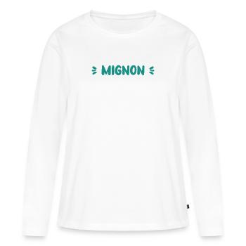 Cute - Women's Premium Organic Long Sleeve Shirt - white - Front - Julia (174cm)