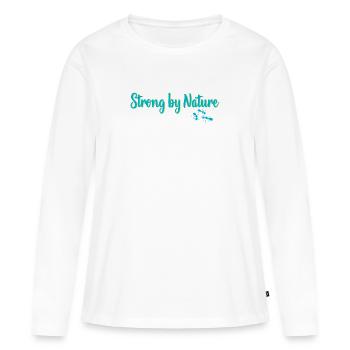 Fort par nature - T-shirt manches longues Premium bio Femme - blanc - Devant - Julia (174cm)