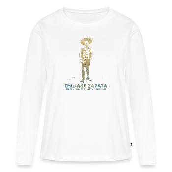 Emiliano Zapata - Women's Premium Organic Long Sleeve Shirt - white - Front - Julia (174cm)