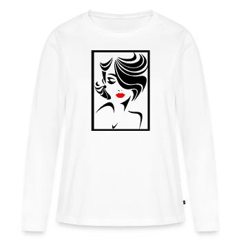 Sexy woman silhouette - Women's Premium Organic Long Sleeve Shirt - white - Front - Julia (174cm)
