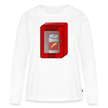En cas d'urgence - T-shirt manches longues Premium bio Femme - blanc - Devant - Julia (174cm)