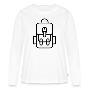 Backpack - Women's Premium Organic Long Sleeve Shirt - white - Front - Julia (174cm)